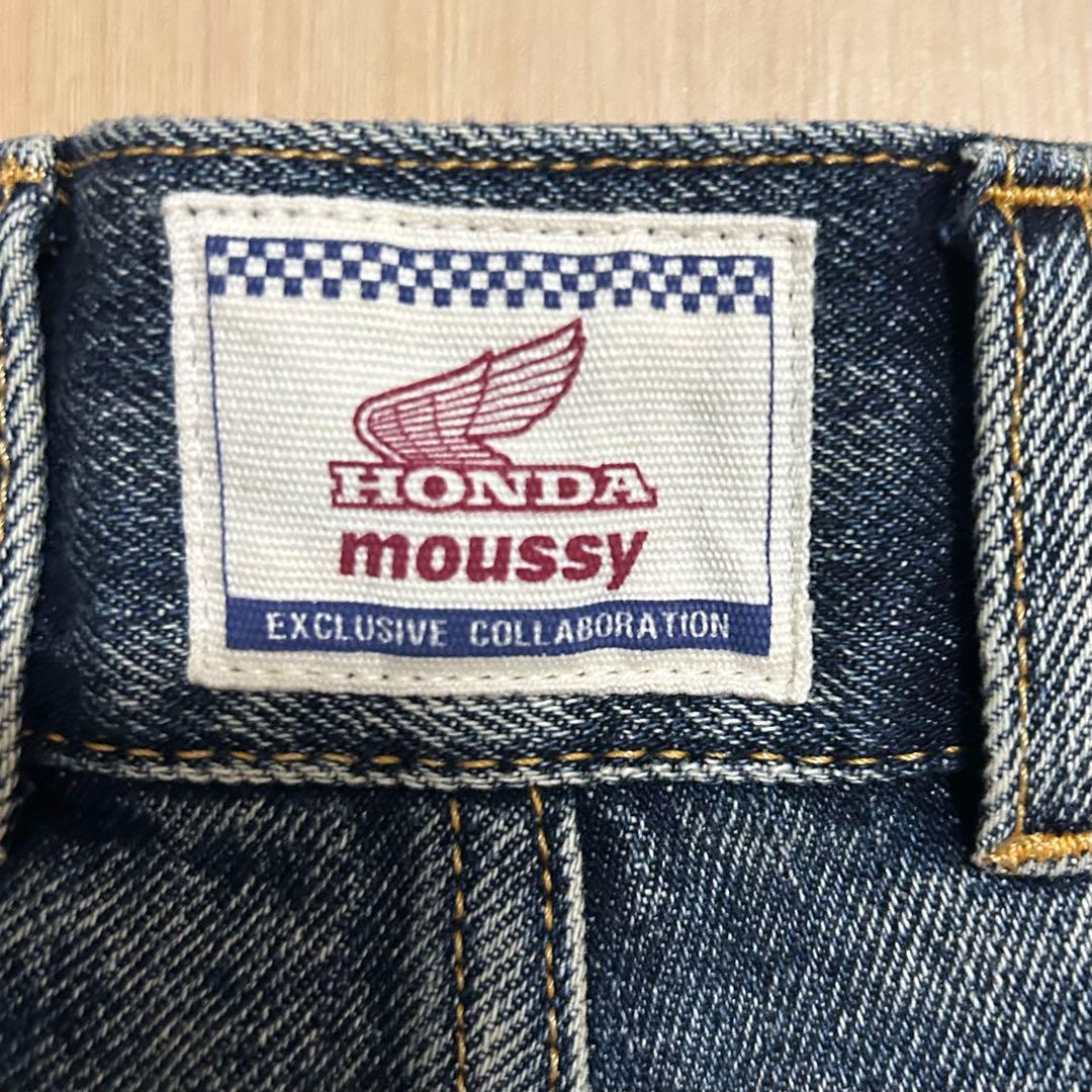 moussy HONDA DENIM ワイドバギー　サイズ1 ブルー