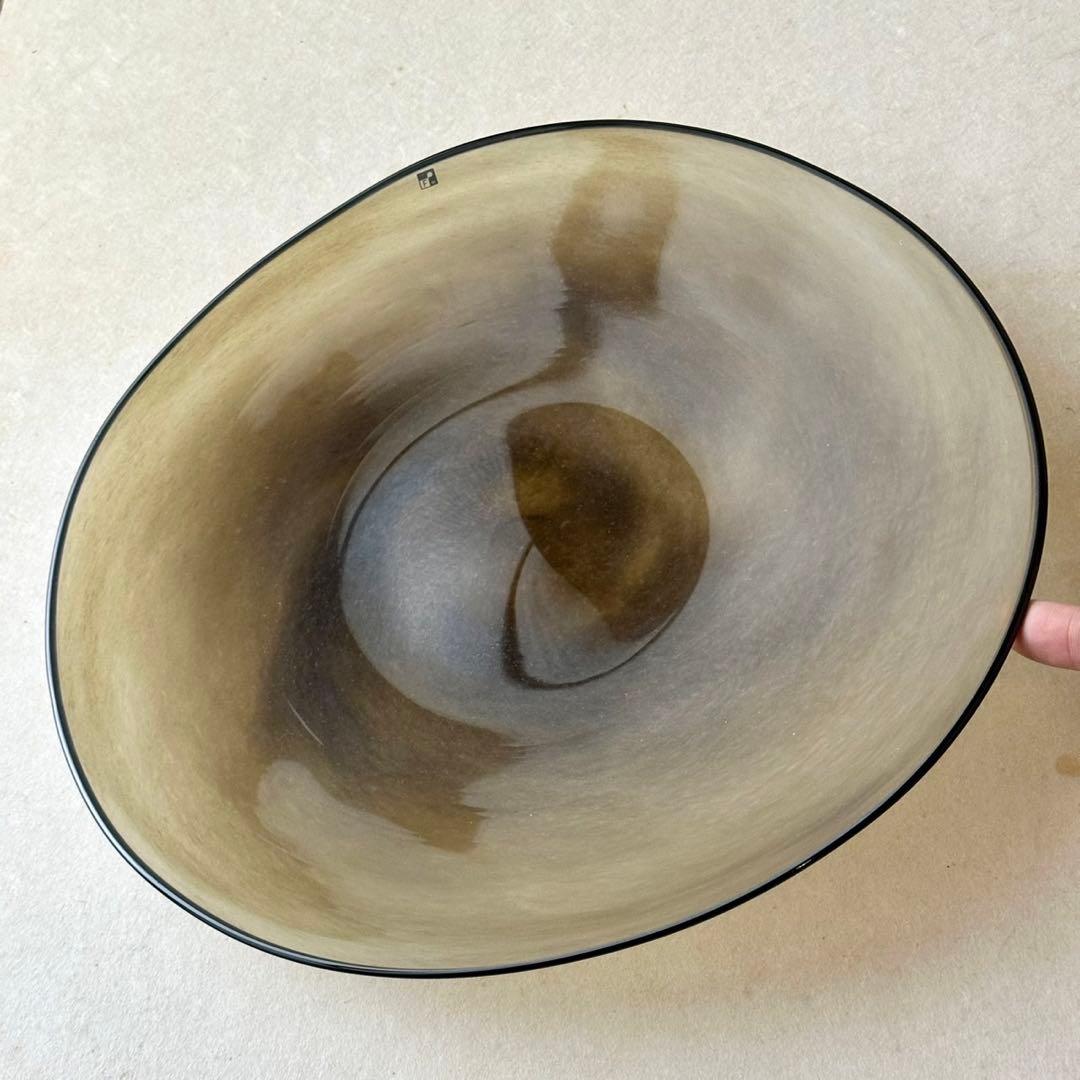 美品 fresco kasumi plate L green フレスコ カスミ