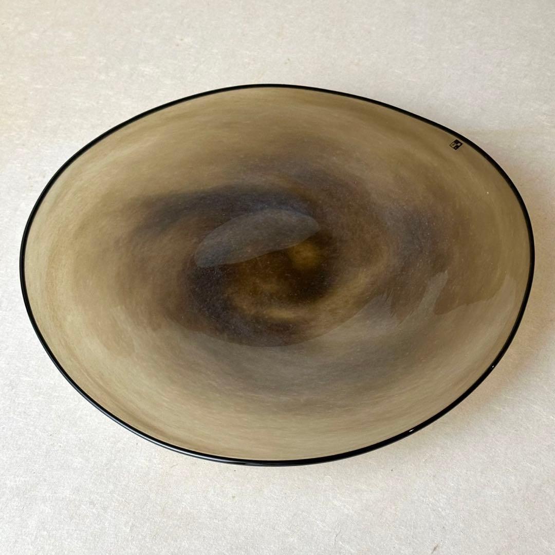 美品 fresco kasumi plate L green フレスコ カスミ