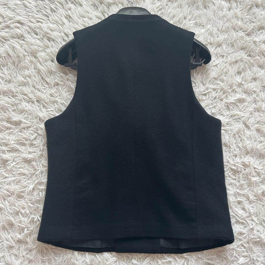 極美品 1piu1uguale3 クレイジーリブ ジレ ベスト カシミヤ 絹