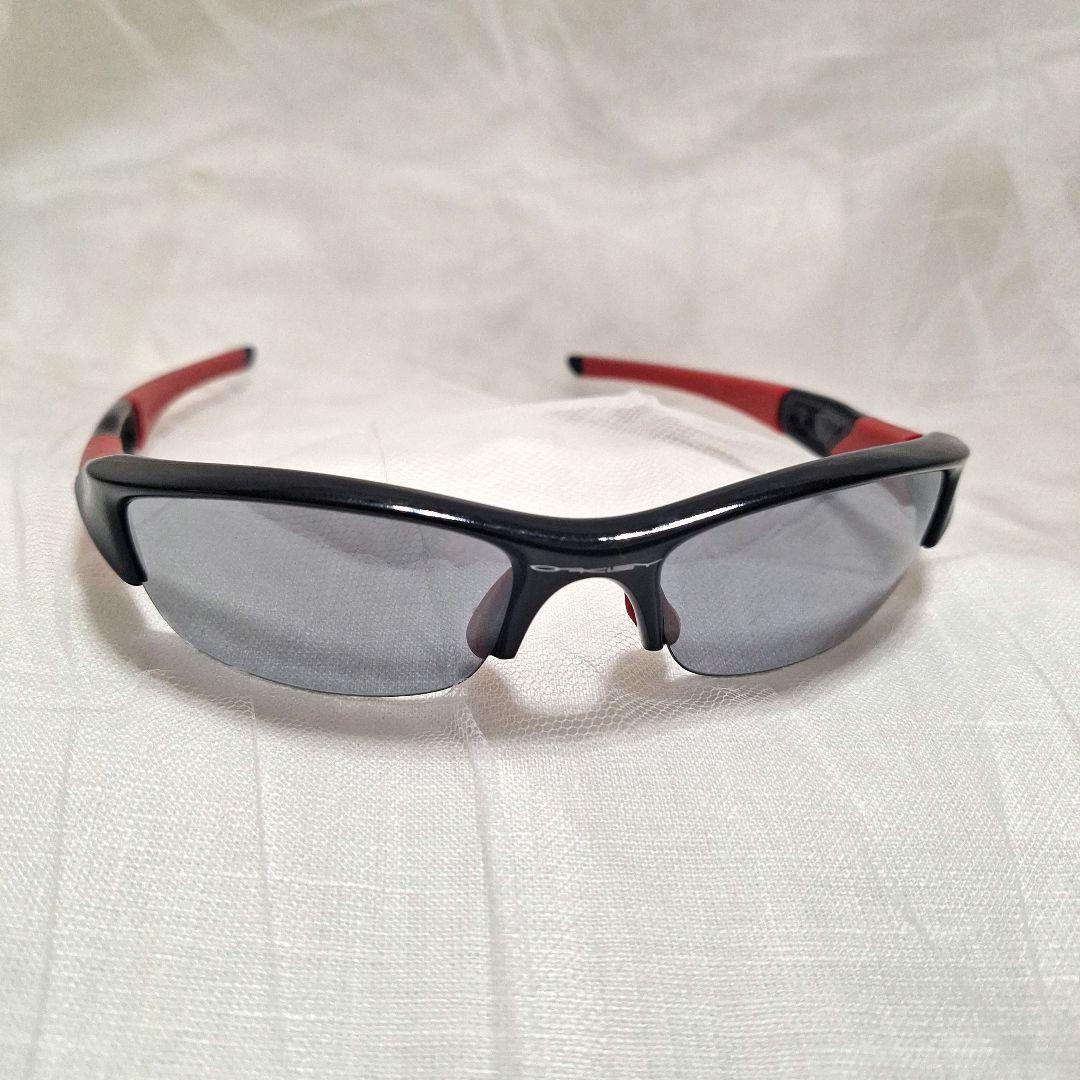 Oakley スポーツサングラス ブラック/レッド