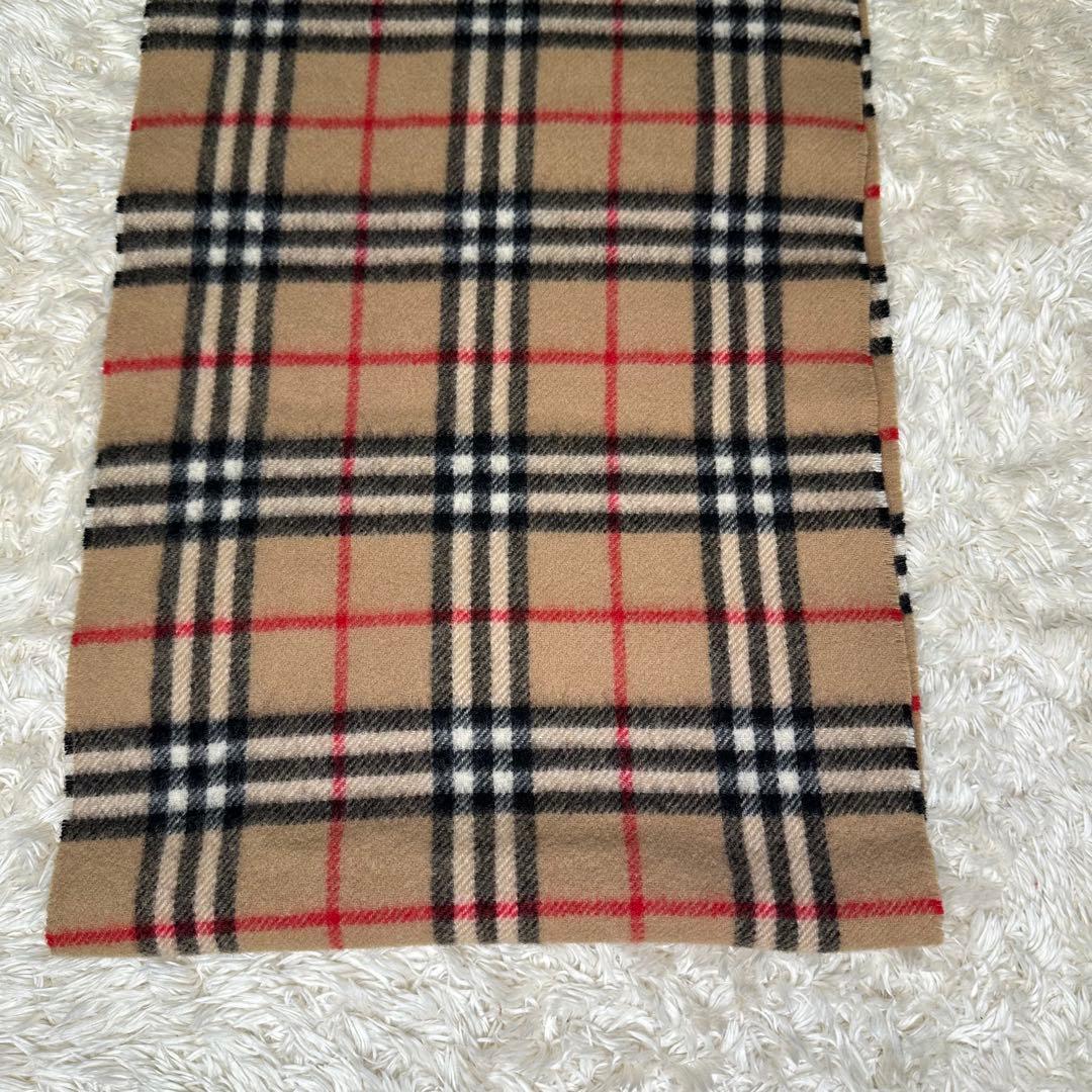 【美品】Burberry マフラー ラムウール100% ノバチェック ベージュ
