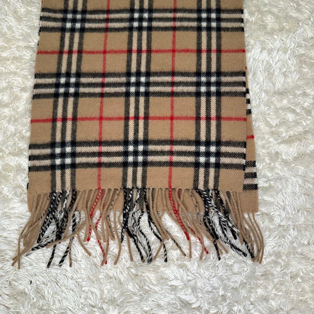 【美品】Burberry マフラー ラムウール100% ノバチェック ベージュ