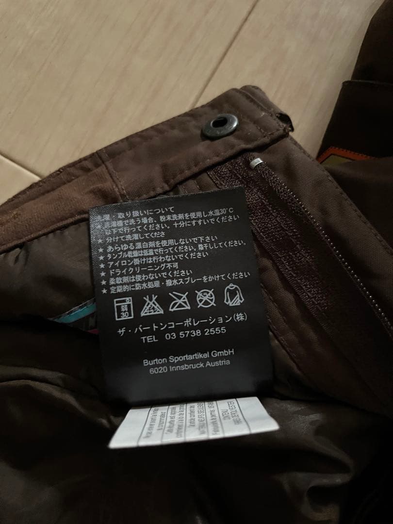 バートン　ジュニアL スノーウエアパンツ　BURTON DRY RIDE こげ茶