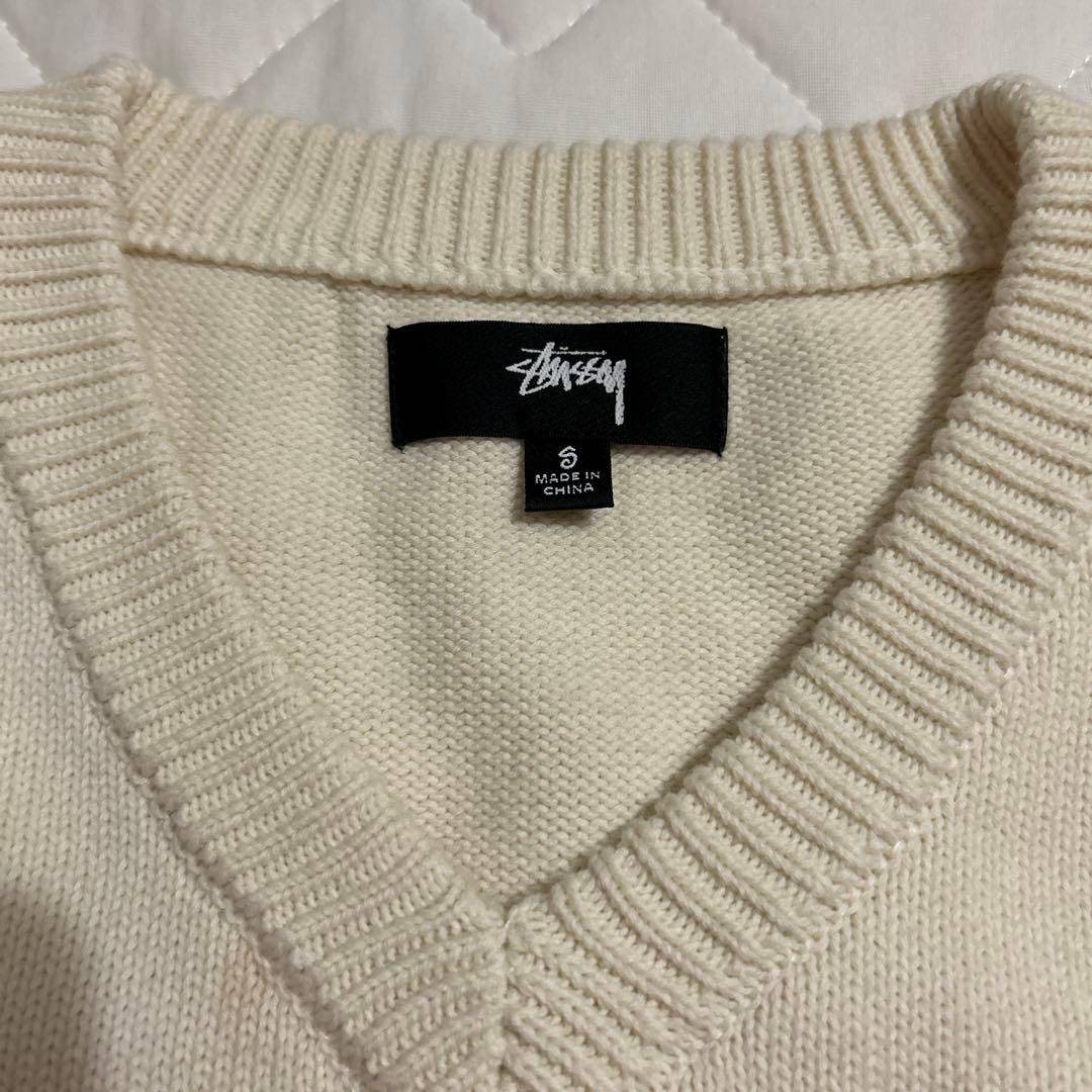 【soy】Stussy ニットベスト アイボリー Sサイズ