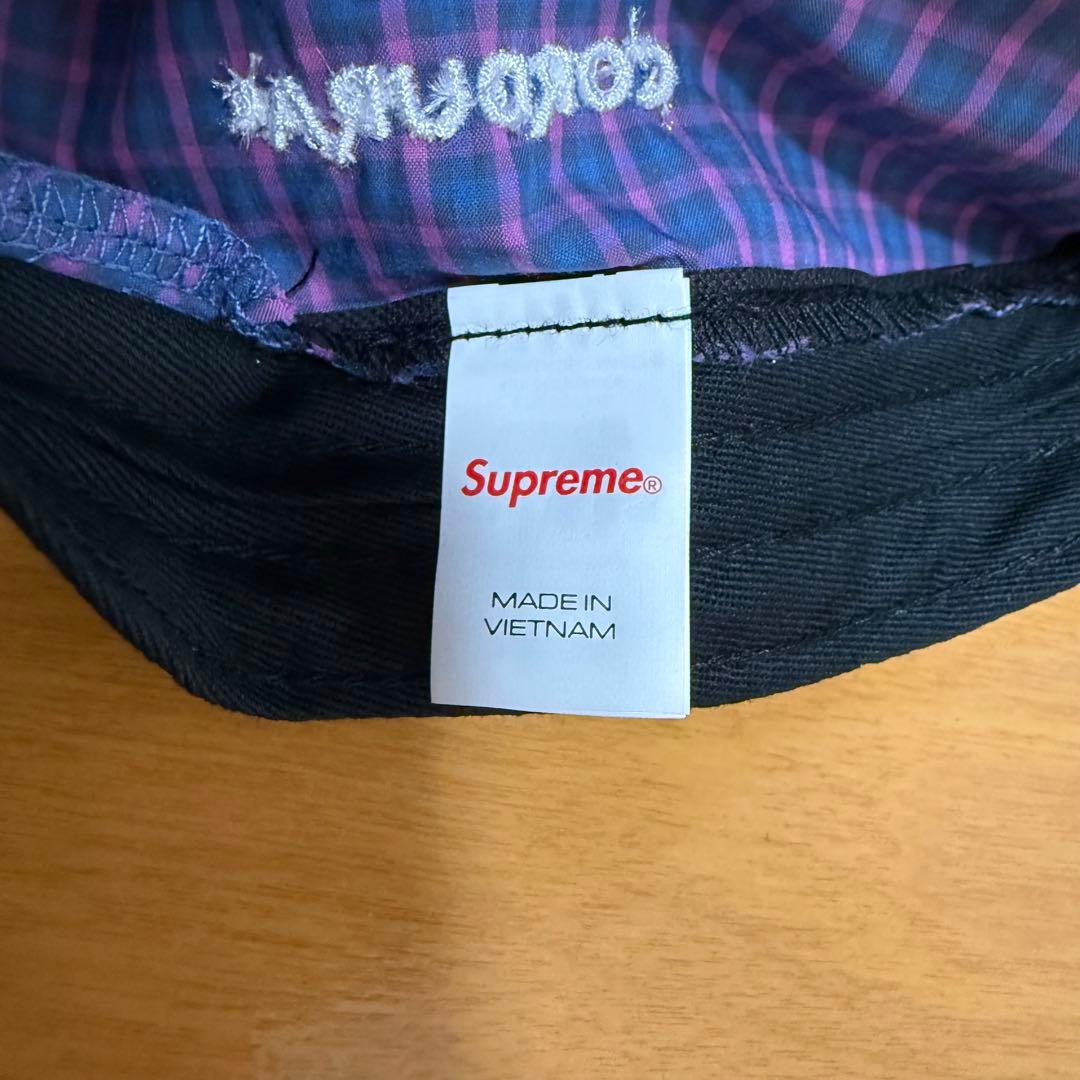 Supreme Cordura Plaid Camp Cap ブルー 25ss