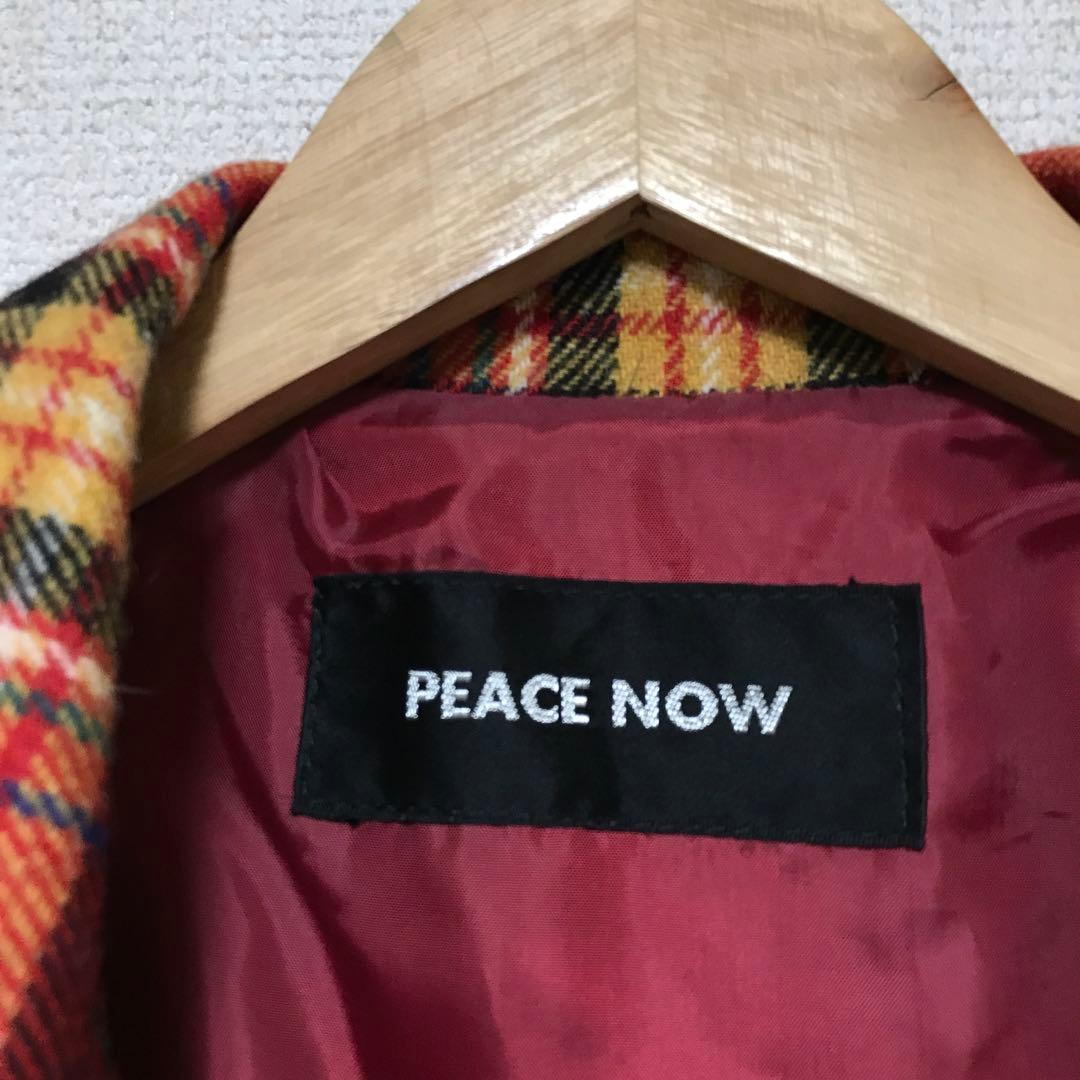美品　PEACE NOW チェック柄　デザインジャケット