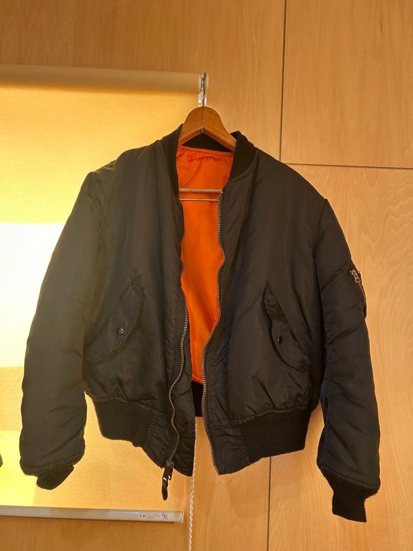 【USA製】70s MA-1 フライトジャケット IDEALジップ 米軍規格