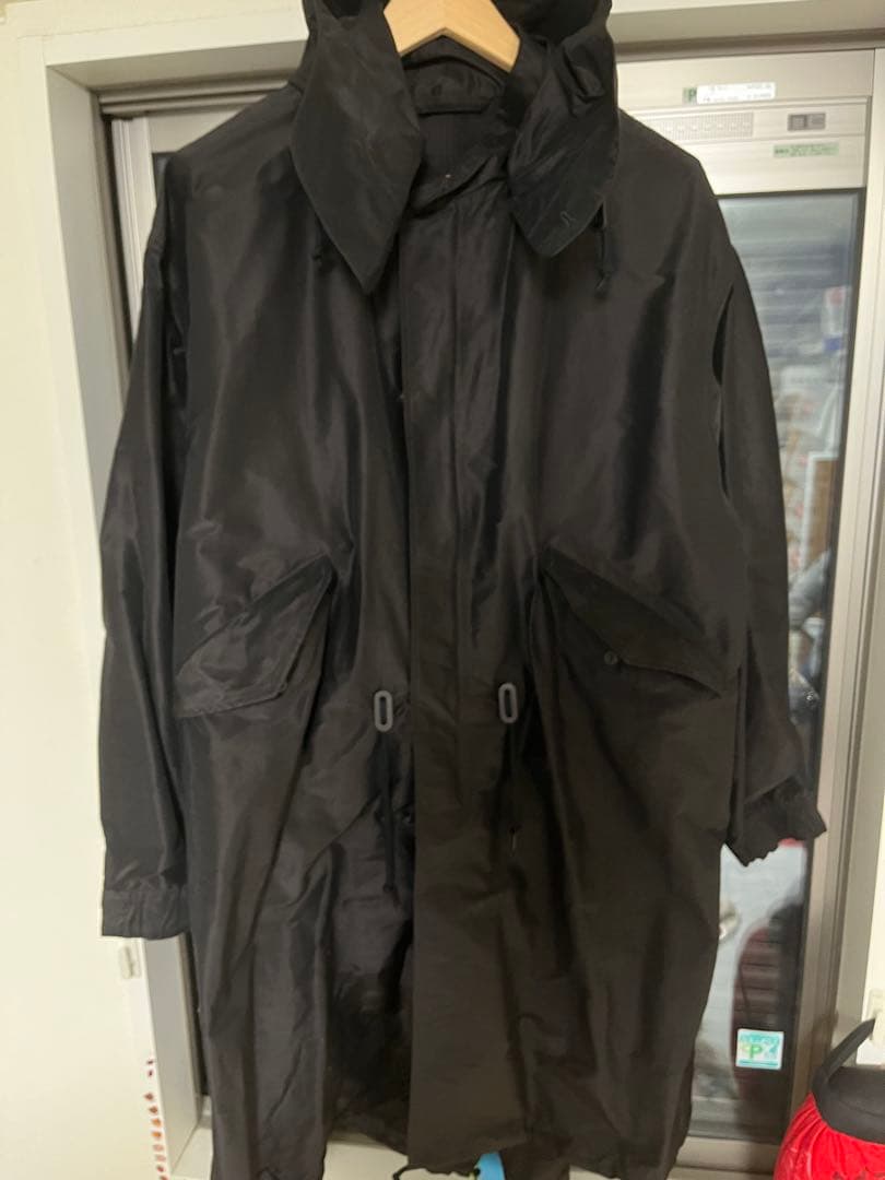 COMOLI コットンシルクフーデッドコート size2