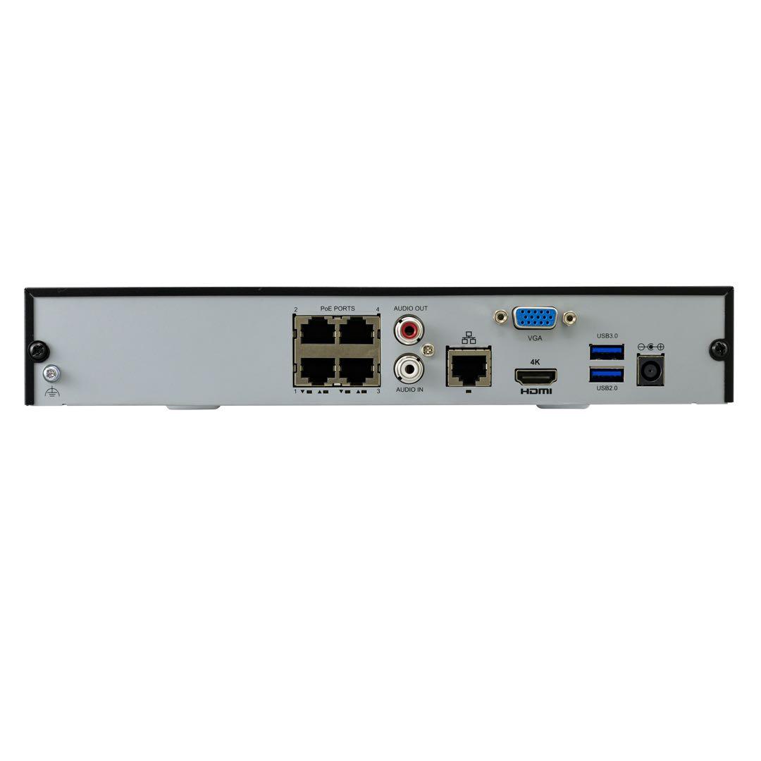 ①DXアンテナ ドーム型ネットワークカメラ ＆ 4ch対応レコーダー