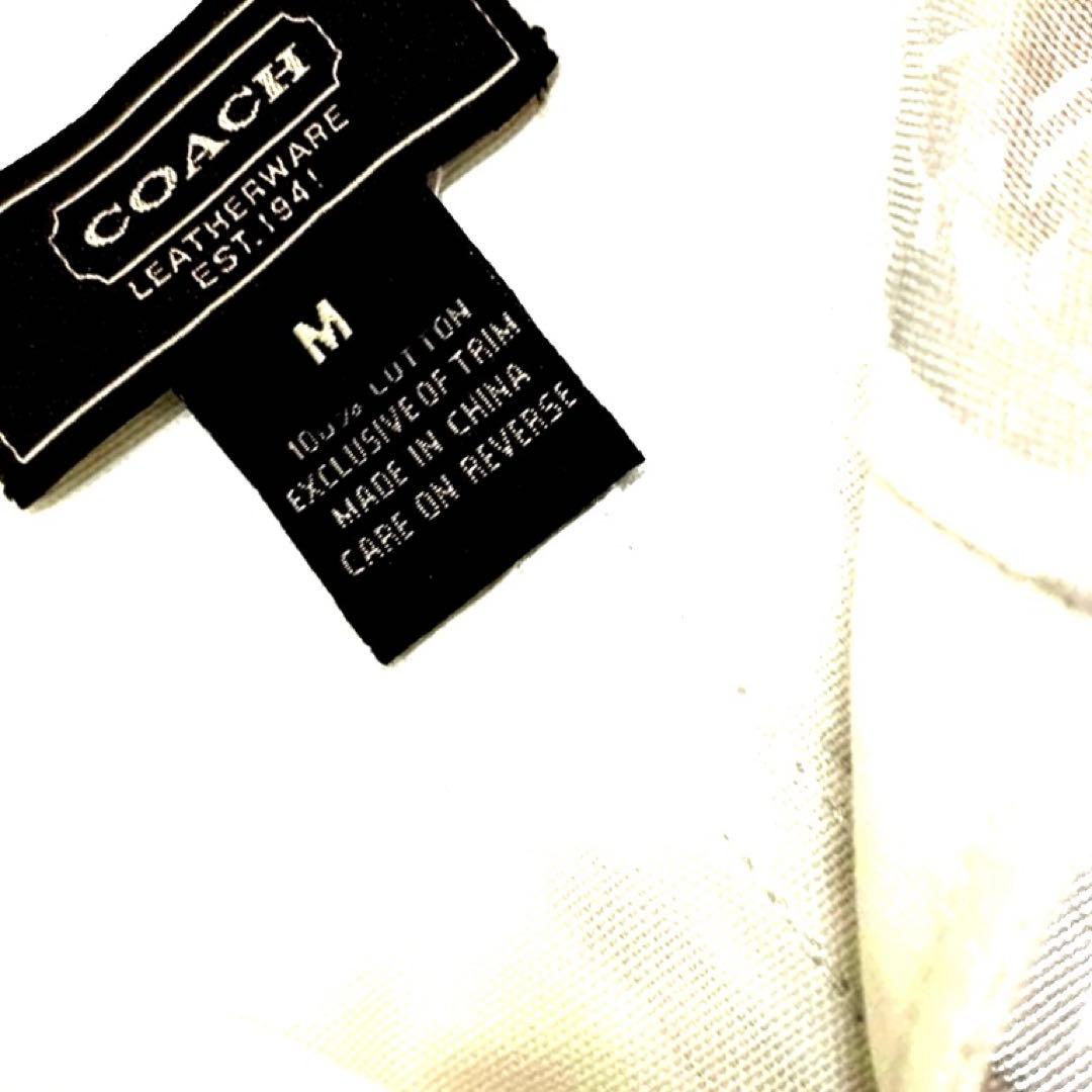 ★日本未発売★COACHコーチビッグロゴフーデットコート光沢のホワイトシルバー