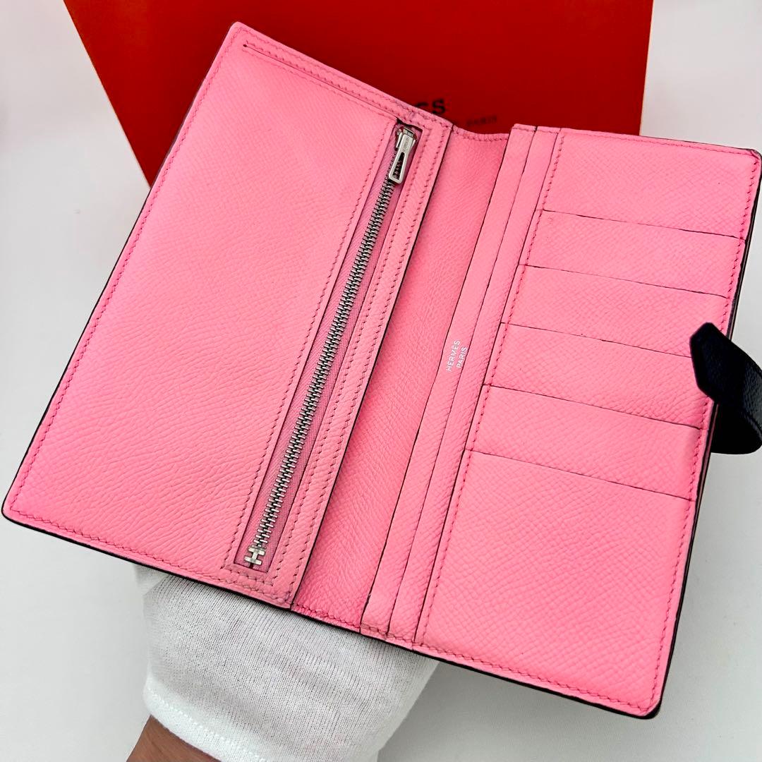 HERMES べアンスフレ　バイカラー　ネイビー　ピンク