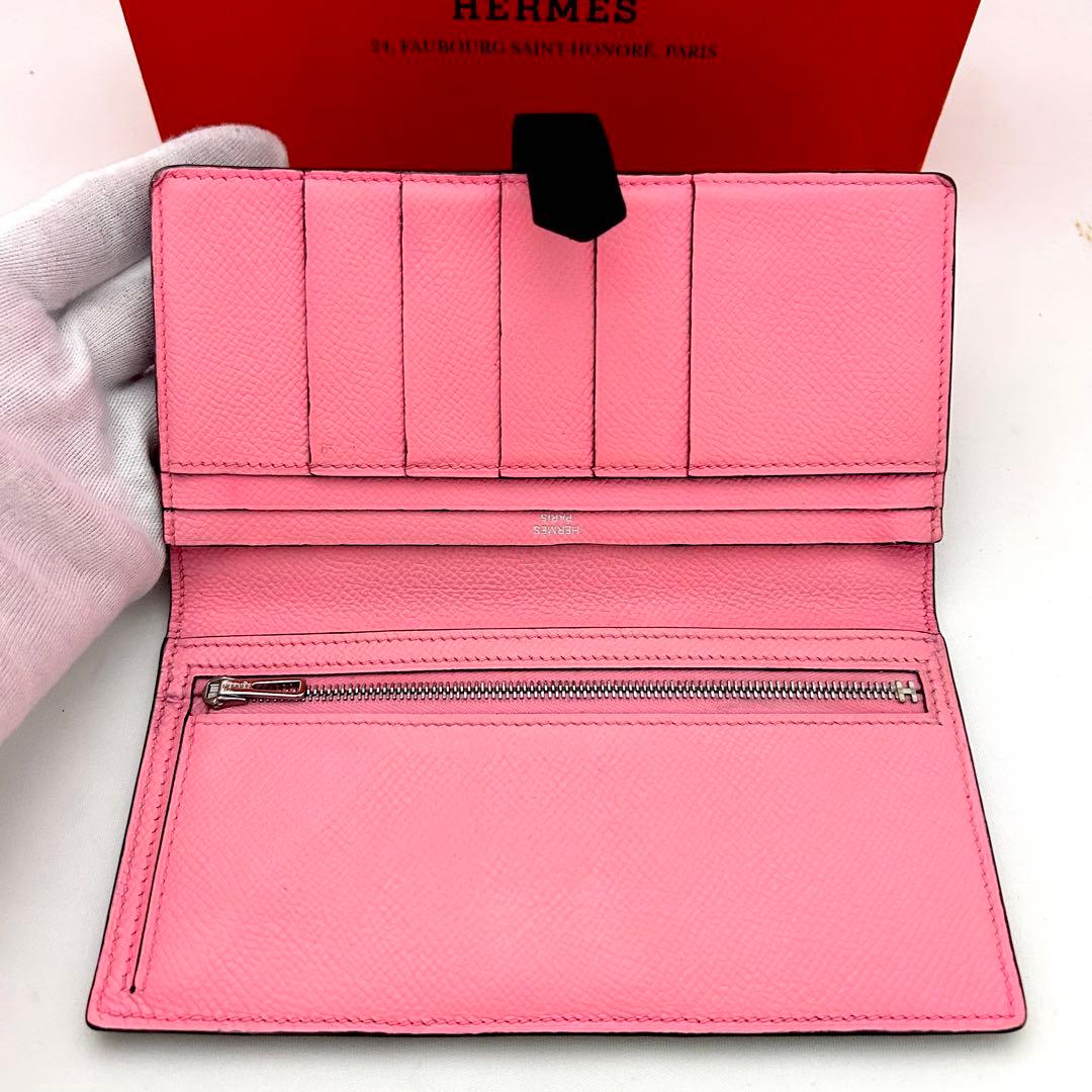 HERMES べアンスフレ　バイカラー　ネイビー　ピンク