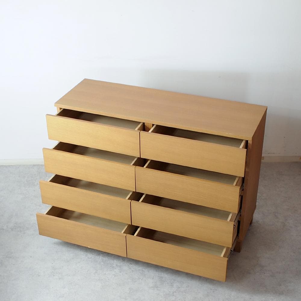 廃盤 無印良品/MUJI オーク材 チェスト 120cm ZR24633