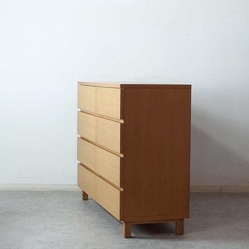 廃盤 無印良品/MUJI オーク材 チェスト 120cm ZR24633