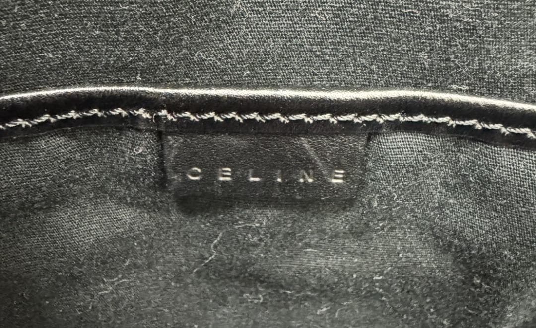【希少】CELINE Cマカダム 総柄 ミニボストンバッグスエード×レザー 黒