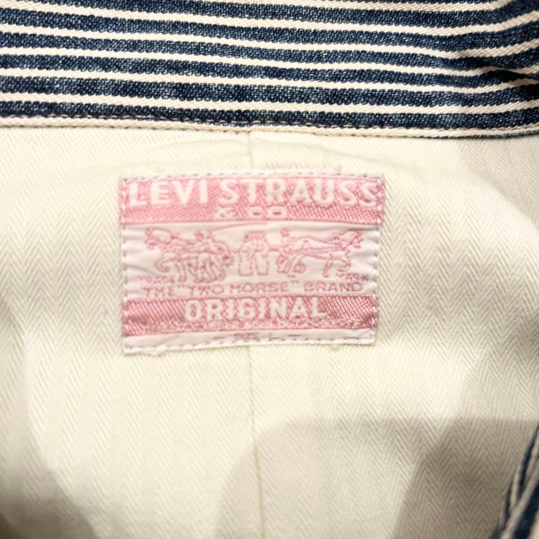 Levi's ORIGINAL ヒッコリーストライプ カバーオール Lサイズ