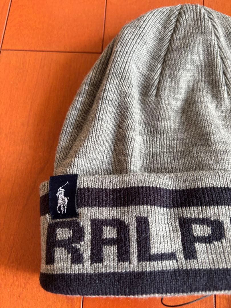 Ralph Lauren ニット帽 グレー/ネイビー