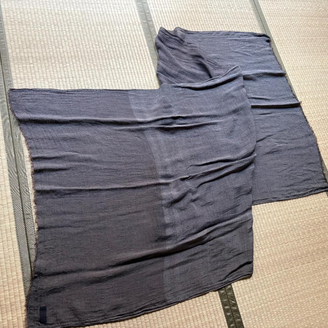 MITTAN シルクラミーストール グレー系（推定）