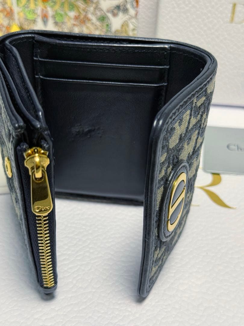 クリスチャンディオール　dior トロッター　三つ折り財布　限定ショッパー付