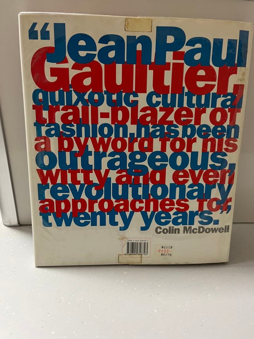 洋書 Jean Paul Gaultier by Colin McDowell