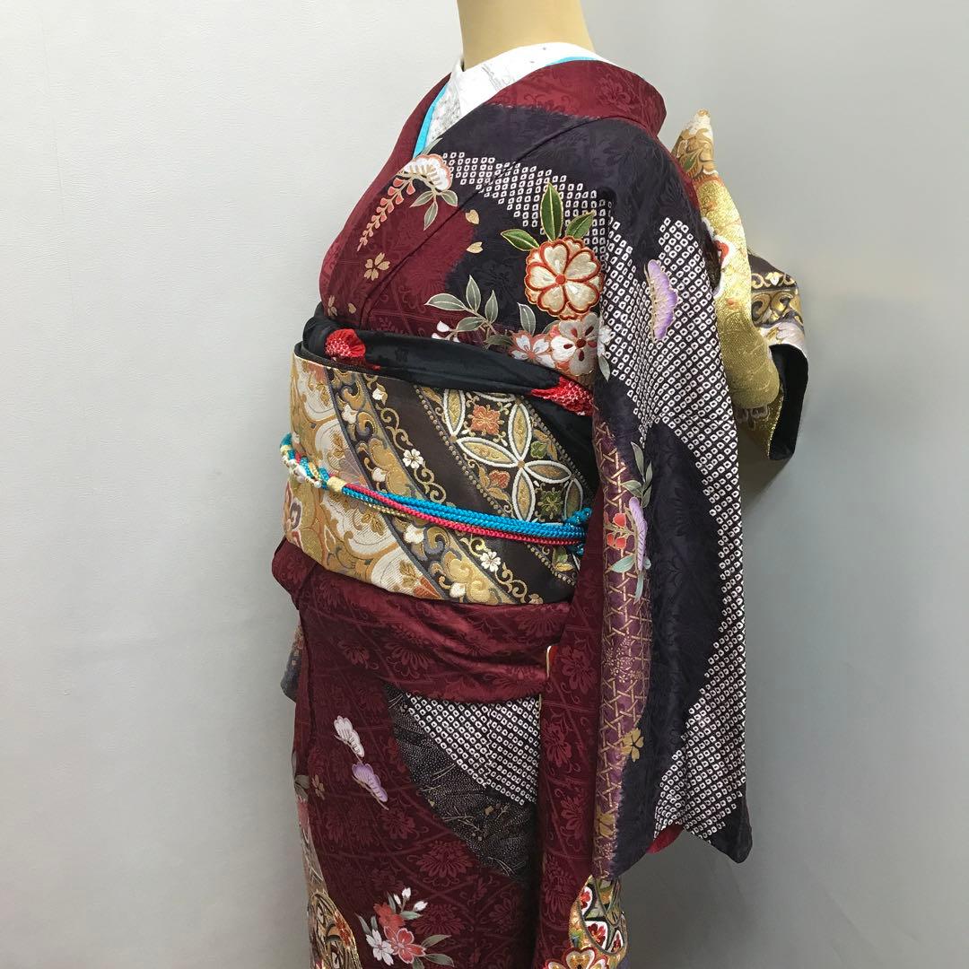 豪華 振袖三点セット お着物 袋帯 長襦袢