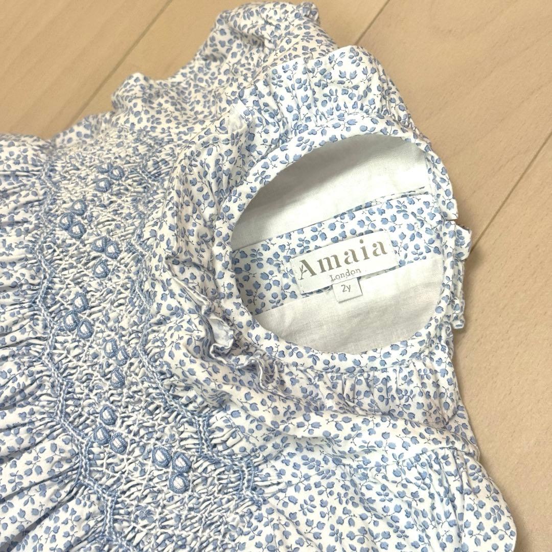 Amaia Kids アマイアキッズ ドレス ワンピース 2Y ブルー 双子