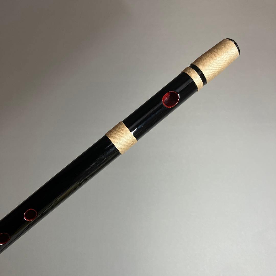 【篠笛七本調子 B菅】ドレミ調　MR7-135 天地糸巻西洋音階 竹笛 和楽器