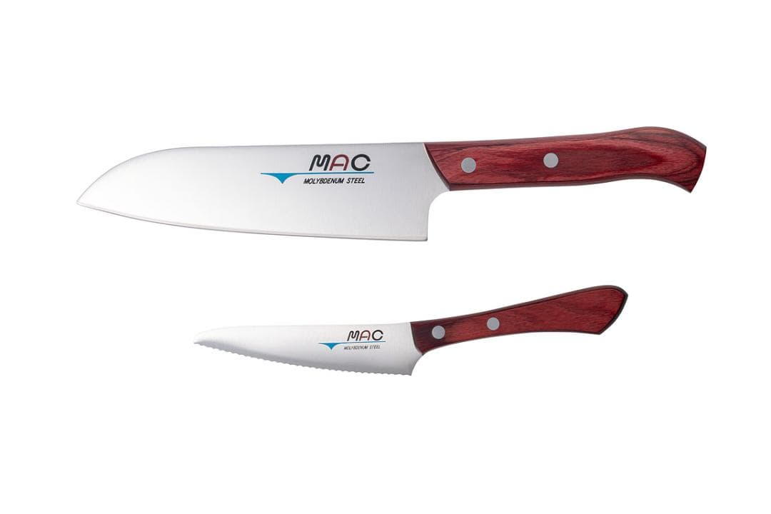 【新品】マック 包丁セット 三徳＆ペティナイフ クローム・モリブデン鋼2本組