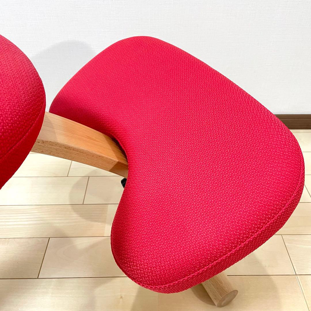 【みーみ】バランスラボ バランスチェア バランスイージー レッド 中古品