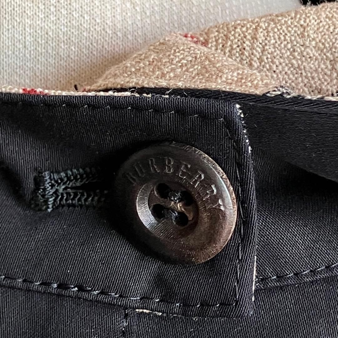 BURBERRYLONDON　フード付きロング丈ブルゾン　ノバチェック　黒　9