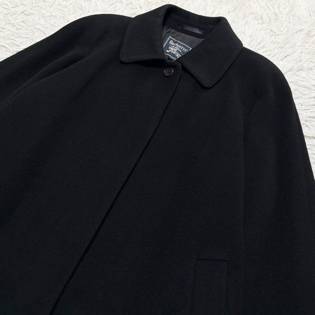 極美品 バーバリーズ ロングコート カシミヤ100% 黒