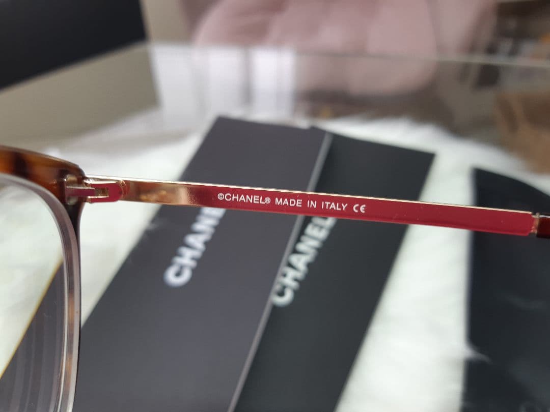 CHANEL 眼鏡用フレーム ココマーク付 ブラウン鼈甲色限定入荷