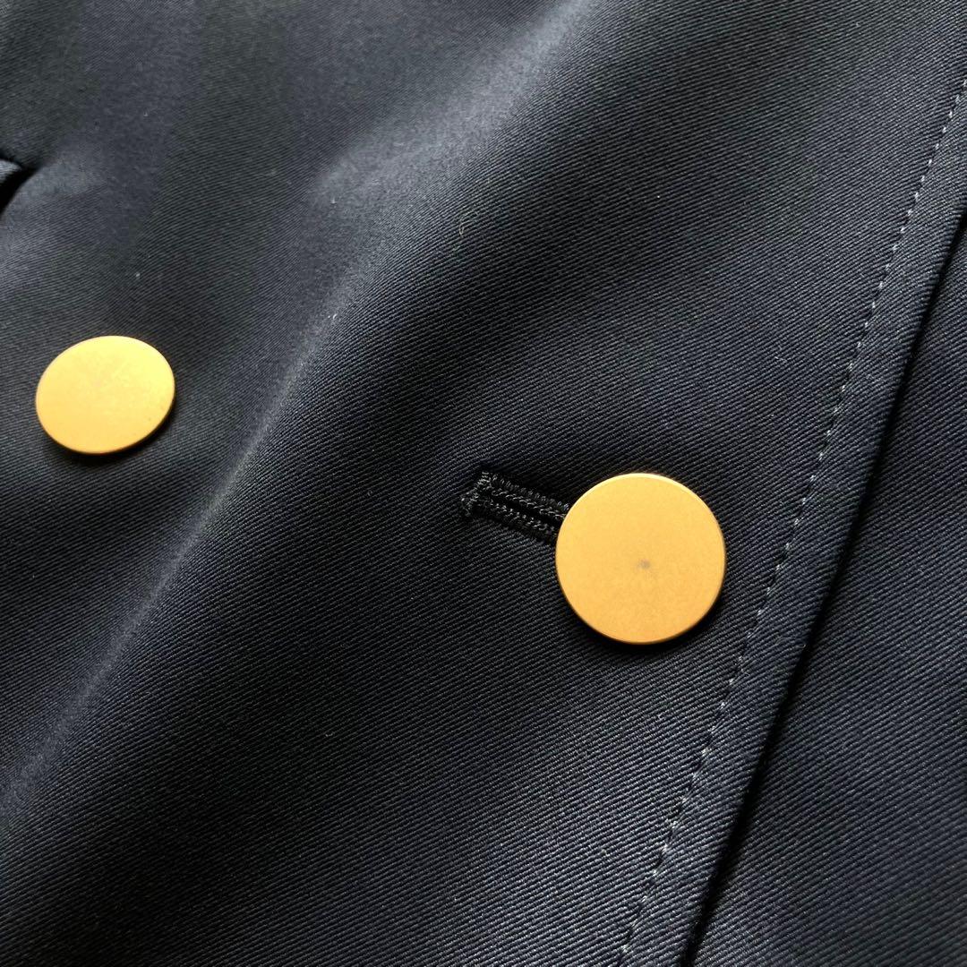 Spick & Span ドライツイルダブルブレストジャケット 紺 36