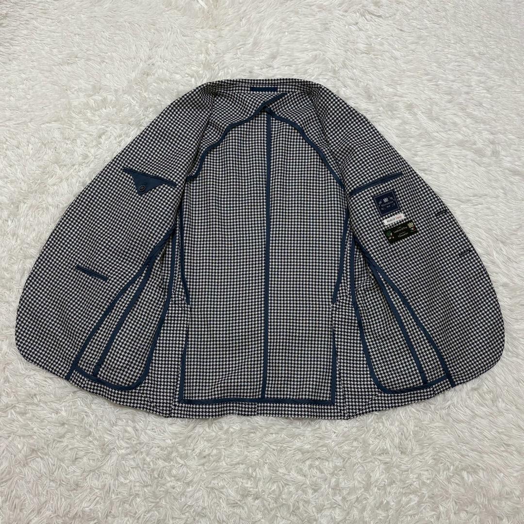 ◎極美品 ミツミネ テーラード 千鳥柄 M ウール 高級生地 春夏 アンコン