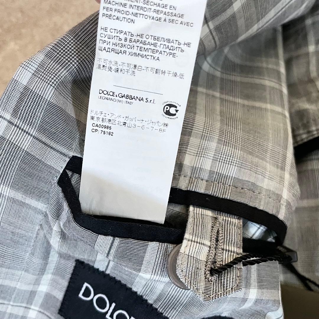 未使用★DOLCE&GABBANA チェック　ジャケット　メンズ　44
