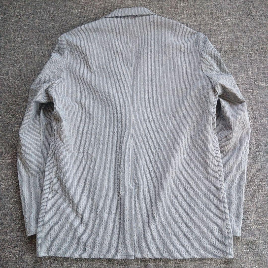 【SHIPS】シアサッカー生地ジャケット ライトブルー Size46