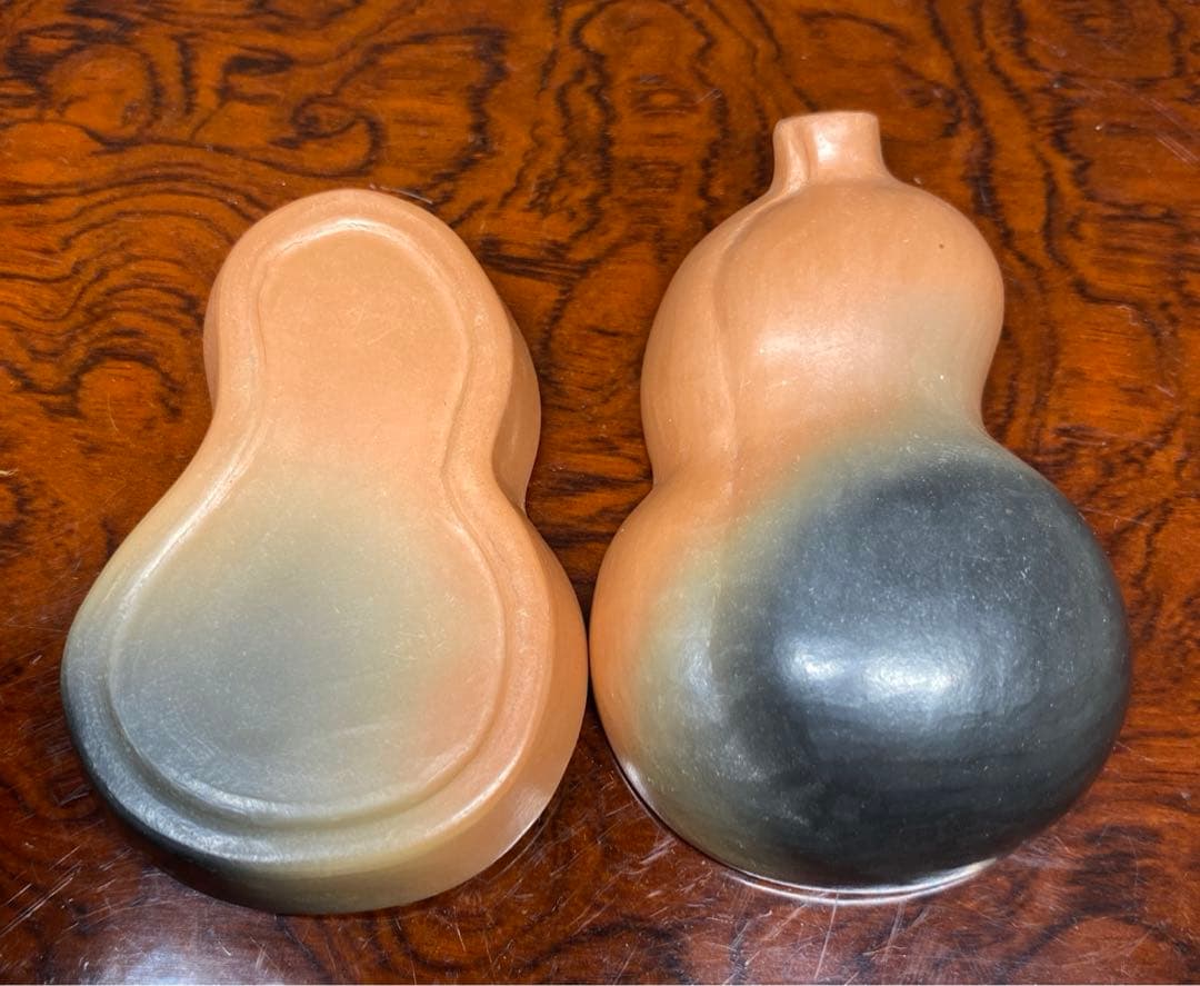 【茶道具】蒲池窯　雲華焼　瓢香合（共箱）