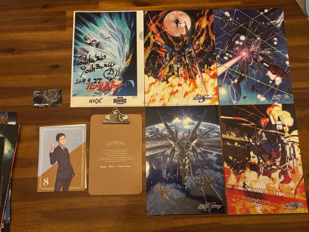 機動戦士ガンダム　サイン付き　クリアファイル　まとめ売り　おまけ付き
