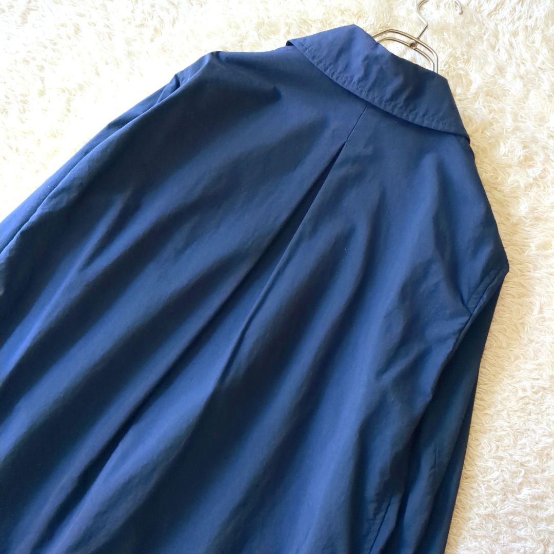 美品♥ダントン ナイロンタフタコート ネイビー　36　オーバーサイズ