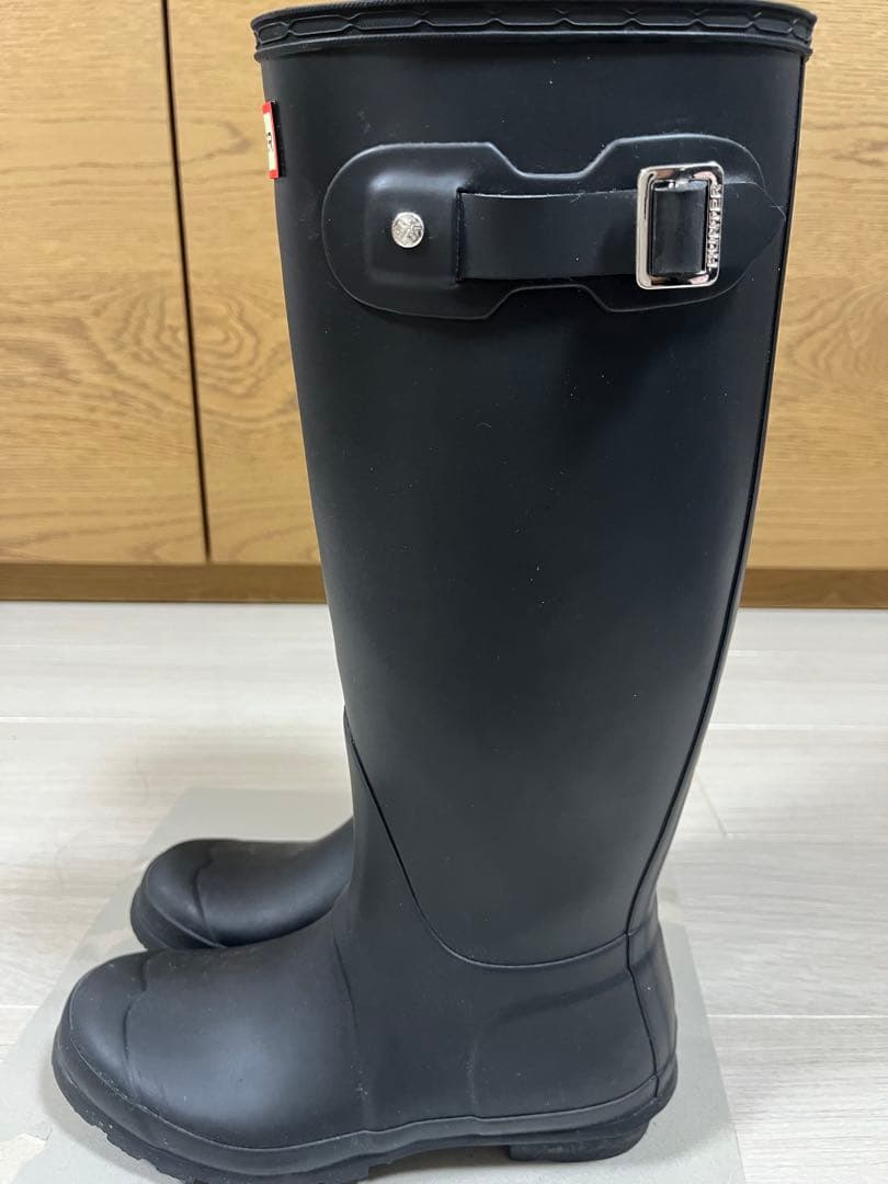 【値下げ】ほぼ未使用　HUNTER ブラック ロングブーツ　UK5