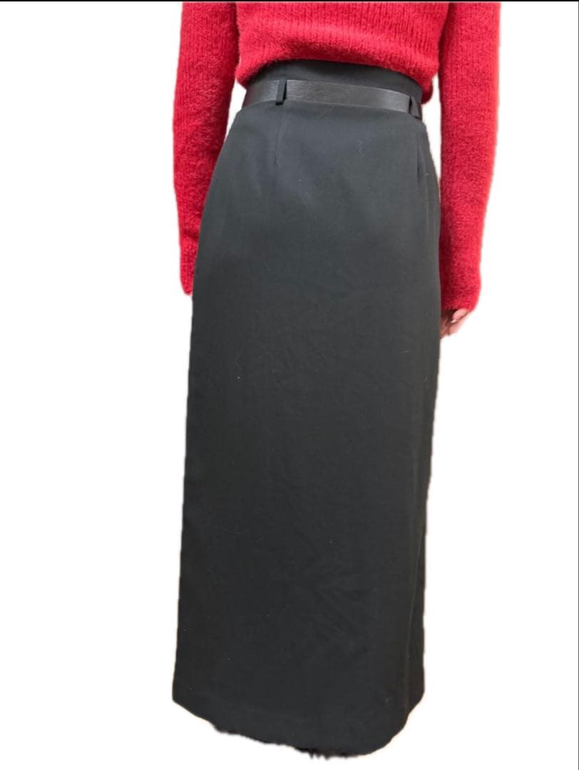 【新品】MURUA ZIPスリットナロースカート　ブラック Sサイズ