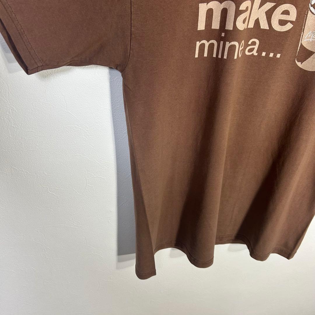 マクドナルド tシャツ カフェ 企業 tee Old レトロ マクド ブラウン