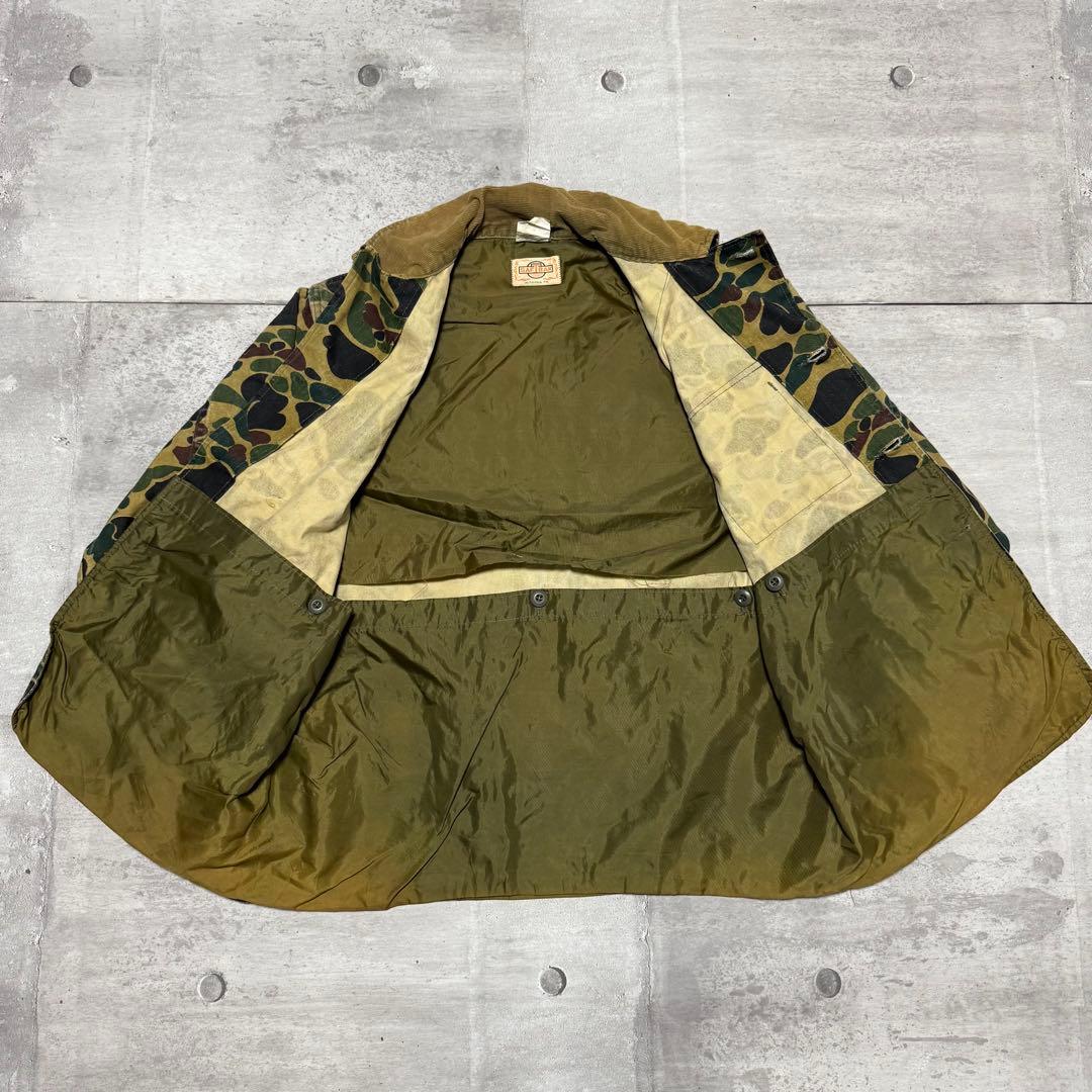 70s SAFTBAK ハンティングジャケット ダックハンターカモ カモ柄 L