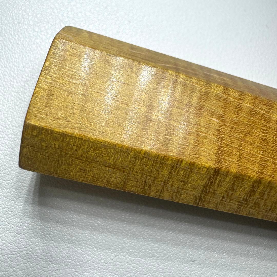切付牛刀 270mm 片刃 鏡面仕上げ 欅八角柄（縮杢）白水牛角