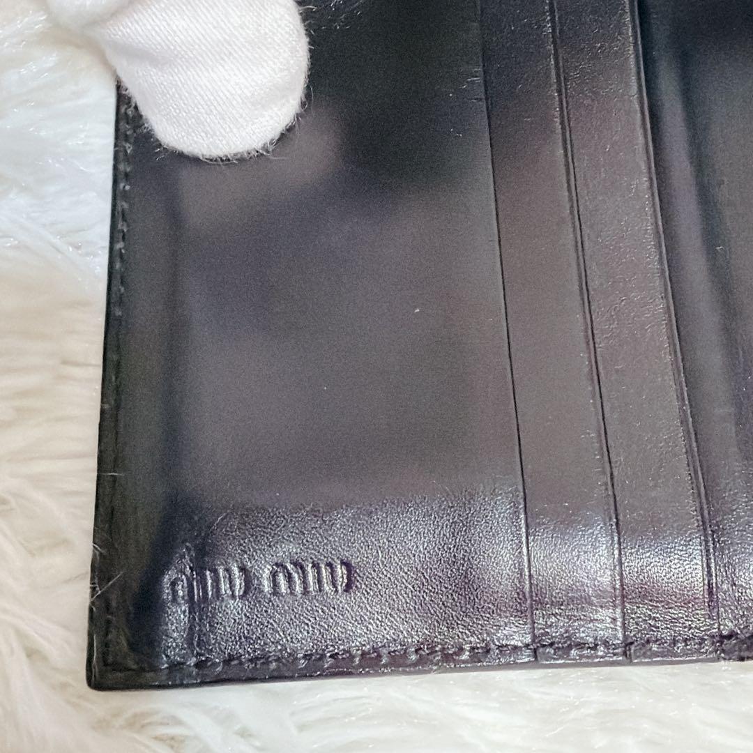 MIU MIU 黒 三つ折り財布　箱付