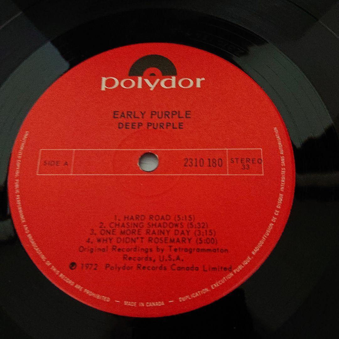 【カナダ盤初期ベストLP】DEEP PURPLE/Early Purple