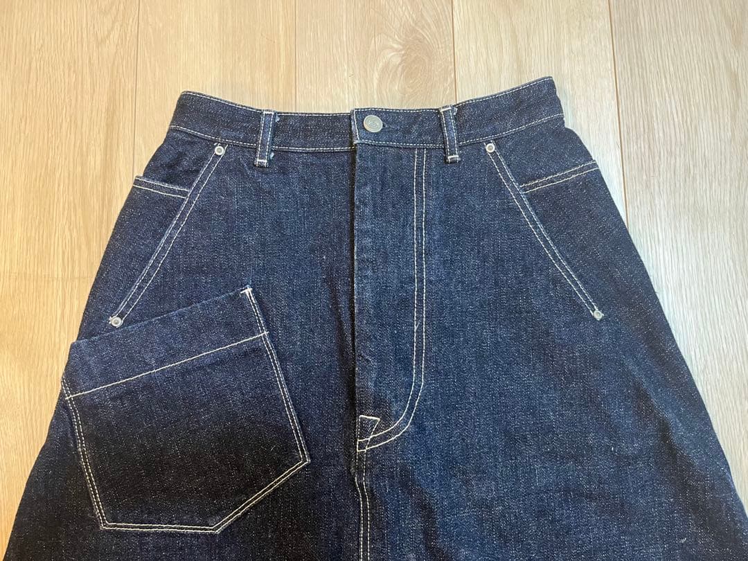 uni　ミナペルホネン　ロングスカート　デニム　34 indigo
