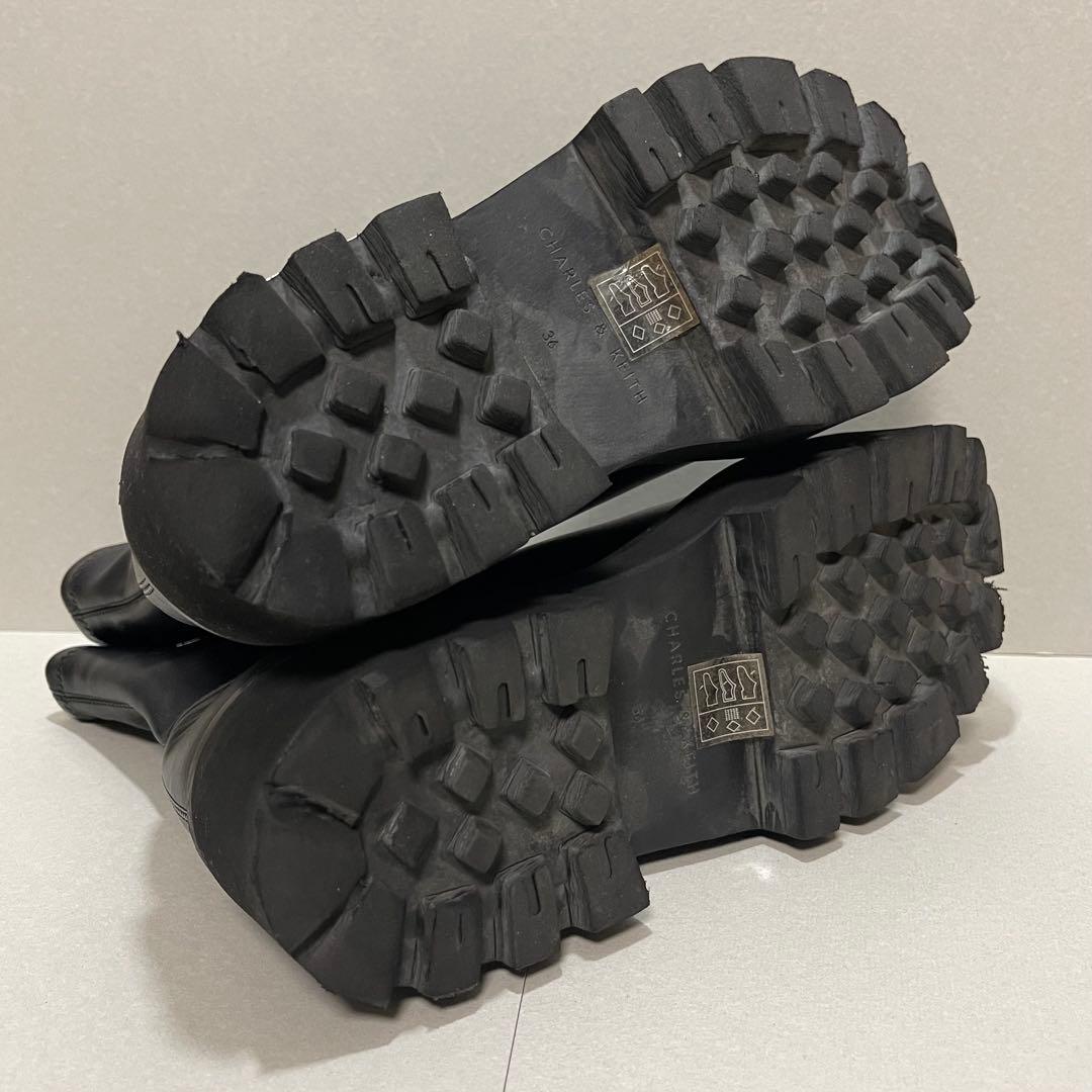 CHARLES&KEITH サイドジップ アンクルブーツ36/23.0cm