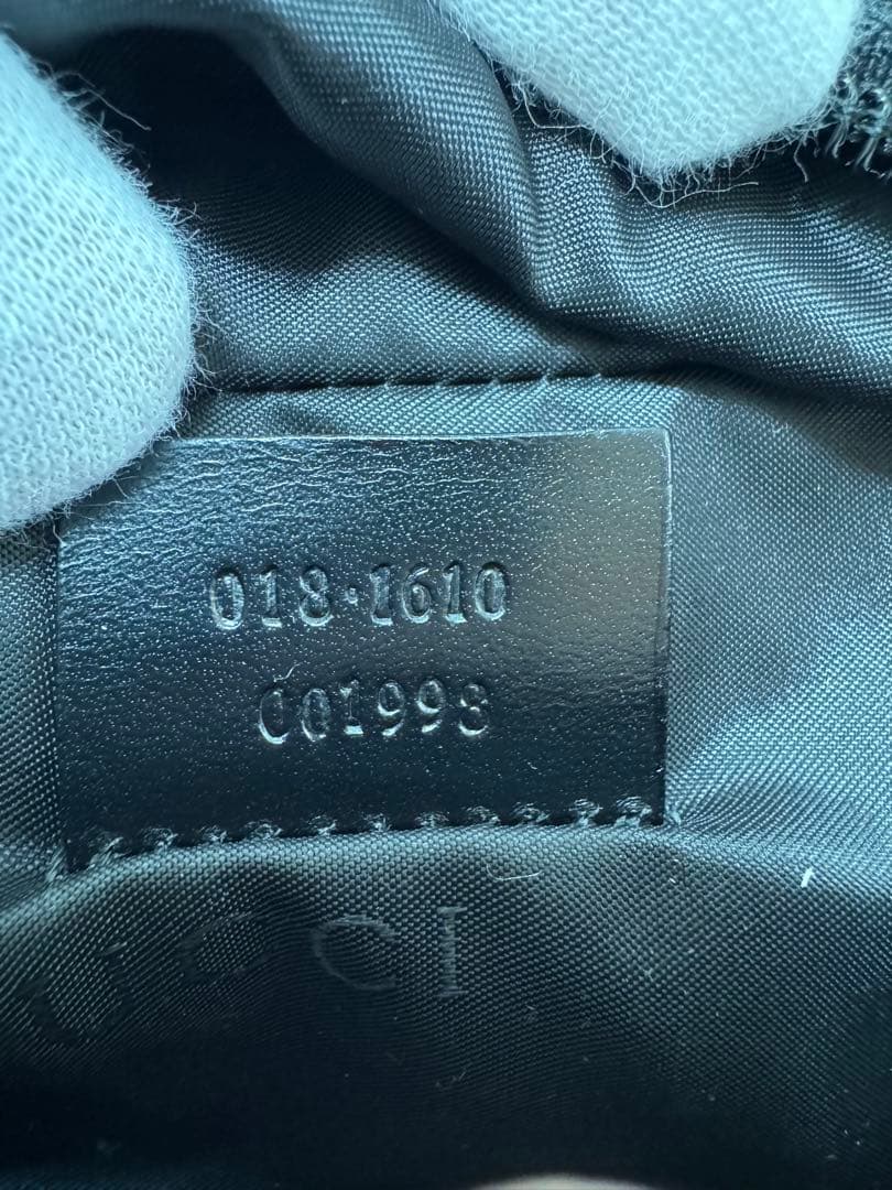 GUCCI グッチ ベルト バック キャンバス レザー ブラック